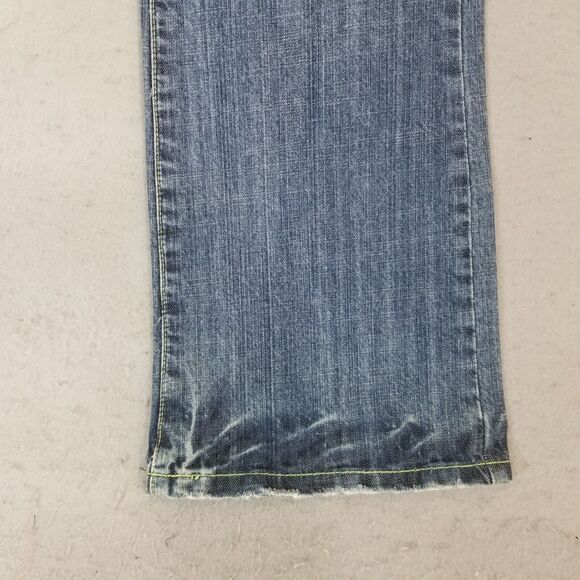 Carbon jeans men's 32x34 regular boot cut retro blue button fly denim pants - Picture 7 of 14